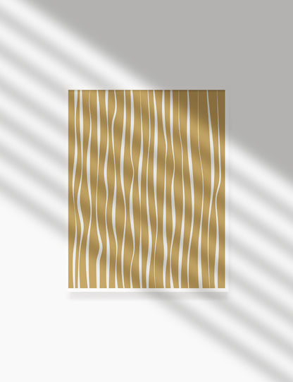 ABSTRACT MINIMAL WAVY LINES. Boho Art. Print. Printable Wall Art Illustration. Wavy lines in dull orange and beige. Abstract art. Minimal design. Minimalist, abstract illustration art. Printable poster. | PAPER MOON Art & Design