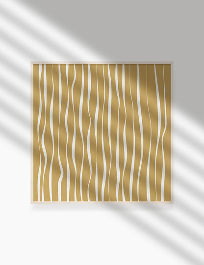 ABSTRACT MINIMAL WAVY LINES. Boho Art. Print. Printable Wall Art Illustration. Wavy lines in dull orange and beige. Abstract art. Minimal design. Minimalist, abstract illustration art. Printable poster. | PAPER MOON Art & Design