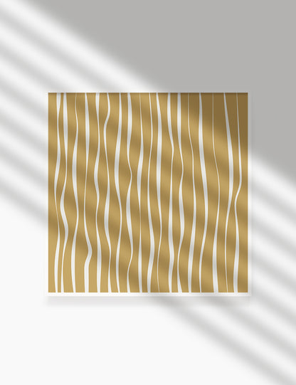 ABSTRACT MINIMAL WAVY LINES. Boho Art. Print. Printable Wall Art Illustration. Wavy lines in dull orange and beige. Abstract art. Minimal design. Minimalist, abstract illustration art. Printable poster. | PAPER MOON Art & Design