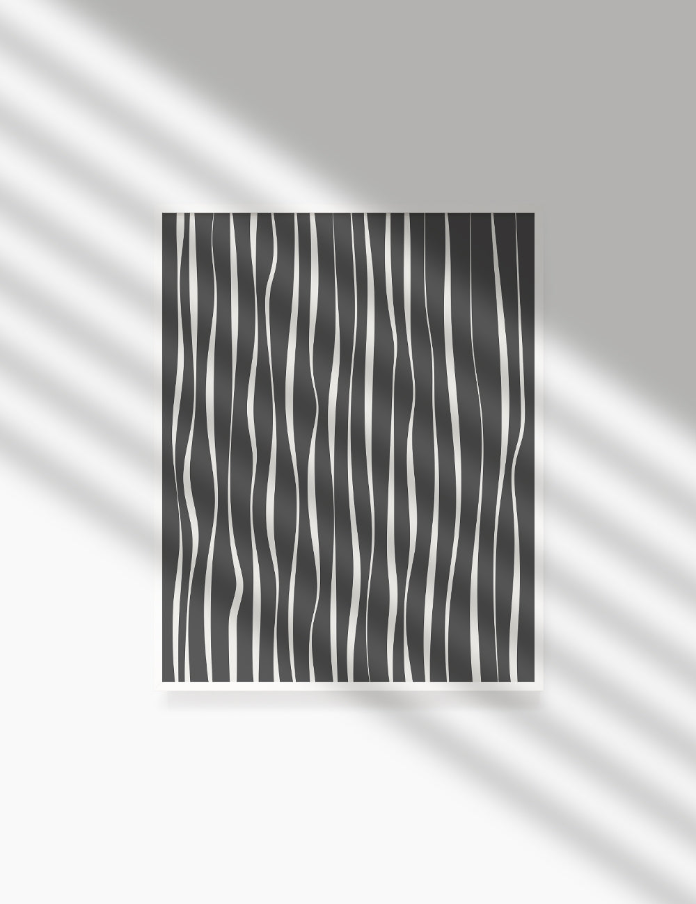 ABSTRACT MINIMAL WAVY LINES. Boho Art. Print. Printable Wall Art Illustration. Wavy lines in dark grey and beige. Abstract art. Minimal design. Minimalist, abstract illustration art. Printable poster. | PAPER MOON Art & Design