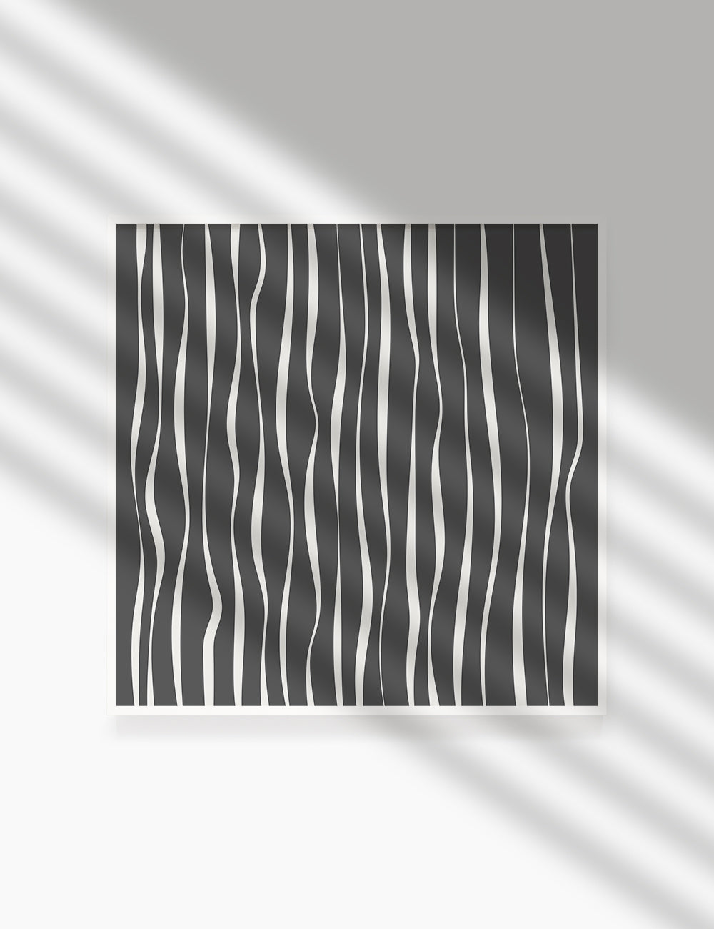 ABSTRACT MINIMAL WAVY LINES. Boho Art. Print. Printable Wall Art Illustration. Wavy lines in dark grey and beige. Abstract art. Minimal design. Minimalist, abstract illustration art. Printable poster. | PAPER MOON Art & Design