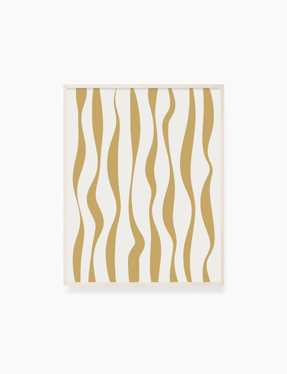 ABSTRACT MINIMAL WAVY LINES. Boho Art Print. Printable Wall Art Illustration. Wavy lines in dull orange and beige. Abstract art. Minimal design. Minimalist, abstract illustration art. Printable poster. | PAPER MOON Art & Design