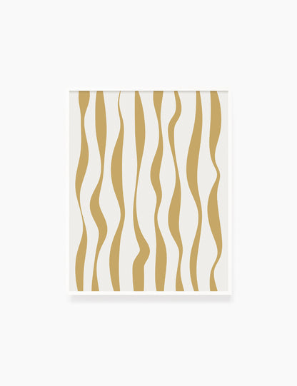 ABSTRACT MINIMAL WAVY LINES. Boho Art Print. Printable Wall Art Illustration. Wavy lines in dull orange and beige. Abstract art. Minimal design. Minimalist, abstract illustration art. Printable poster. | PAPER MOON Art & Design