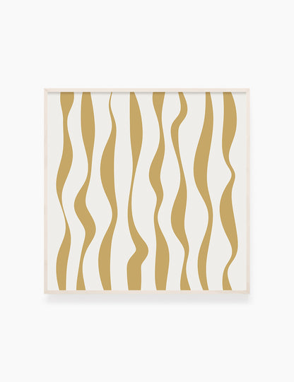 ABSTRACT MINIMAL WAVY LINES. Boho Art Print. Printable Wall Art Illustration. Wavy lines in dull orange and beige. Abstract art. Minimal design. Minimalist, abstract illustration art. Printable poster. | PAPER MOON Art & Design