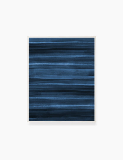 BLUE OCEAN WAVES. WATERCOLOR PAINTING. Abstract Art. Printable Wall Art Illustration. - PAPER MOON Art & Design