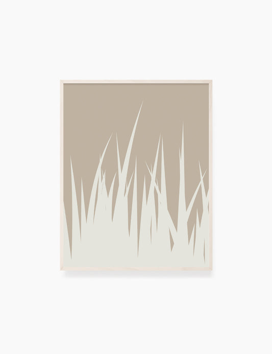 GRASS. MINIMALIST BOTANICAL BOHO ART. BEIGE. Printable Wall Art Illustration. - PAPER MOON Art & Design