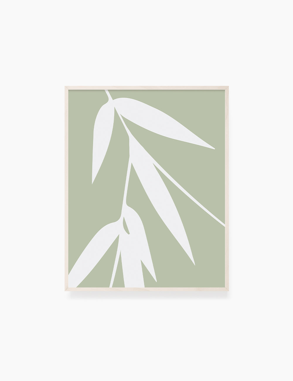 BAMBOO LEAVES. MINIMALIST BOTANICAL BOHO ART. GREEN. Minimal Aesthetic. Clean Design. Printable Wall Art Illustration. - PAPER MOON Art & Design