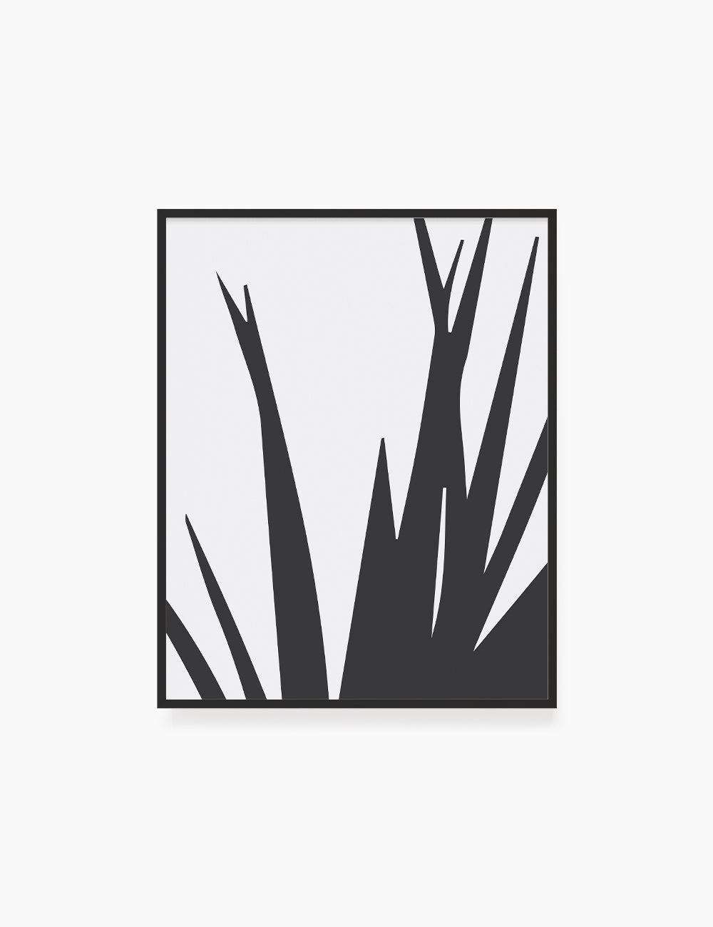 LEAVES. GRASS. MINIMALIST BOTANICAL BOHO ART. BLACK AND WHITE. Minimal Aesthetic. Clean Design. Printable Wall Art Illustration. - PAPER MOON Art & Design