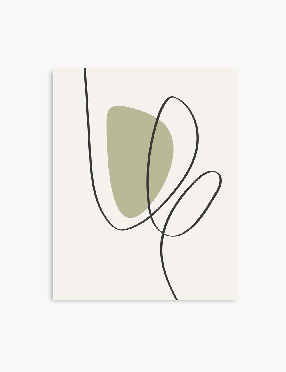 MINIMAL LINE ART. Abstract Shapes. Boho Aesthetic. Green. Beige. Black. Printable Wall Art Illustration. - PAPER MOON Art & Design