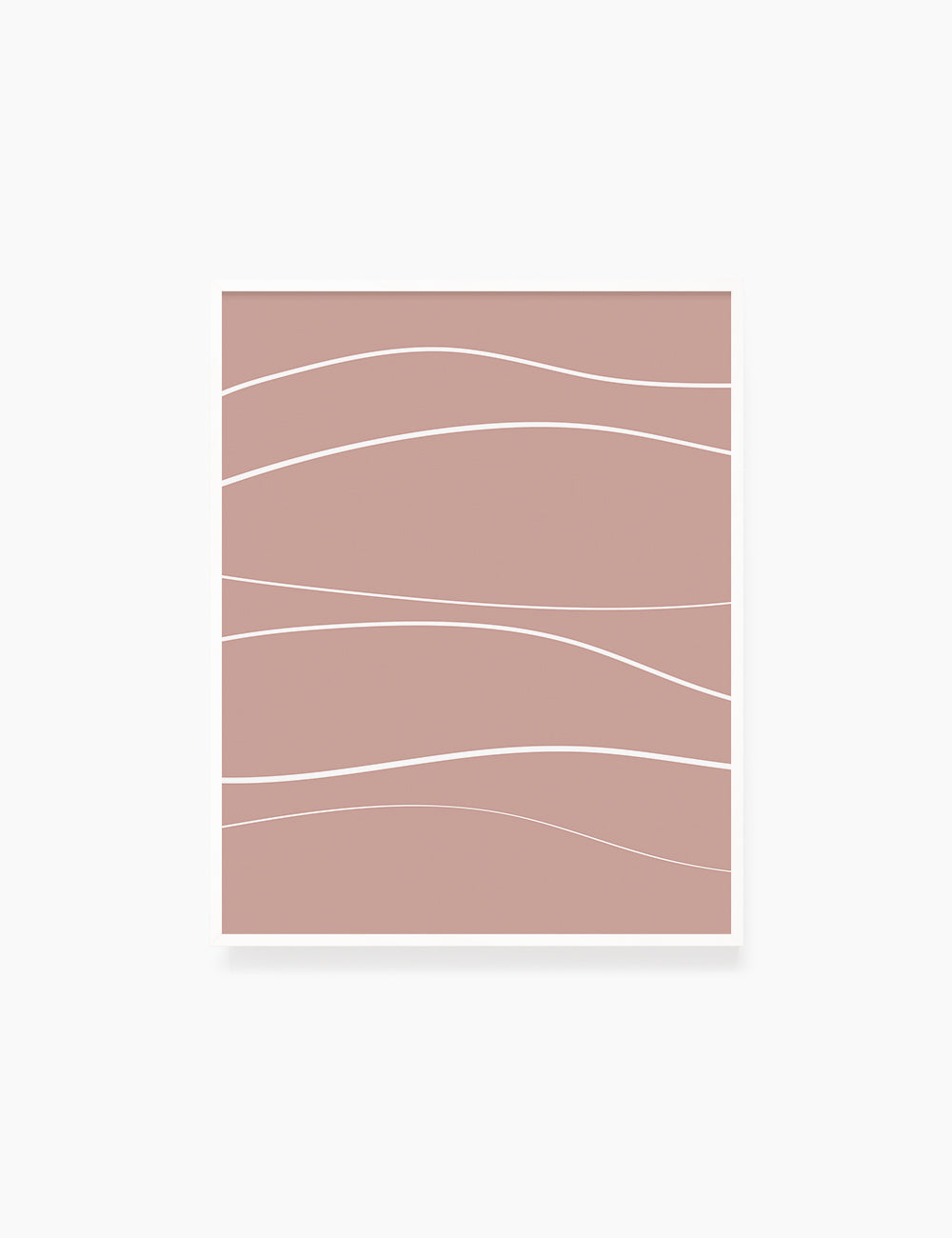 MINIMAL LINE ART. Abstract Waves. Boho. Blush. Rose. Pale Red. Printable Wall Art Illustration. - PAPER MOON Art & Design