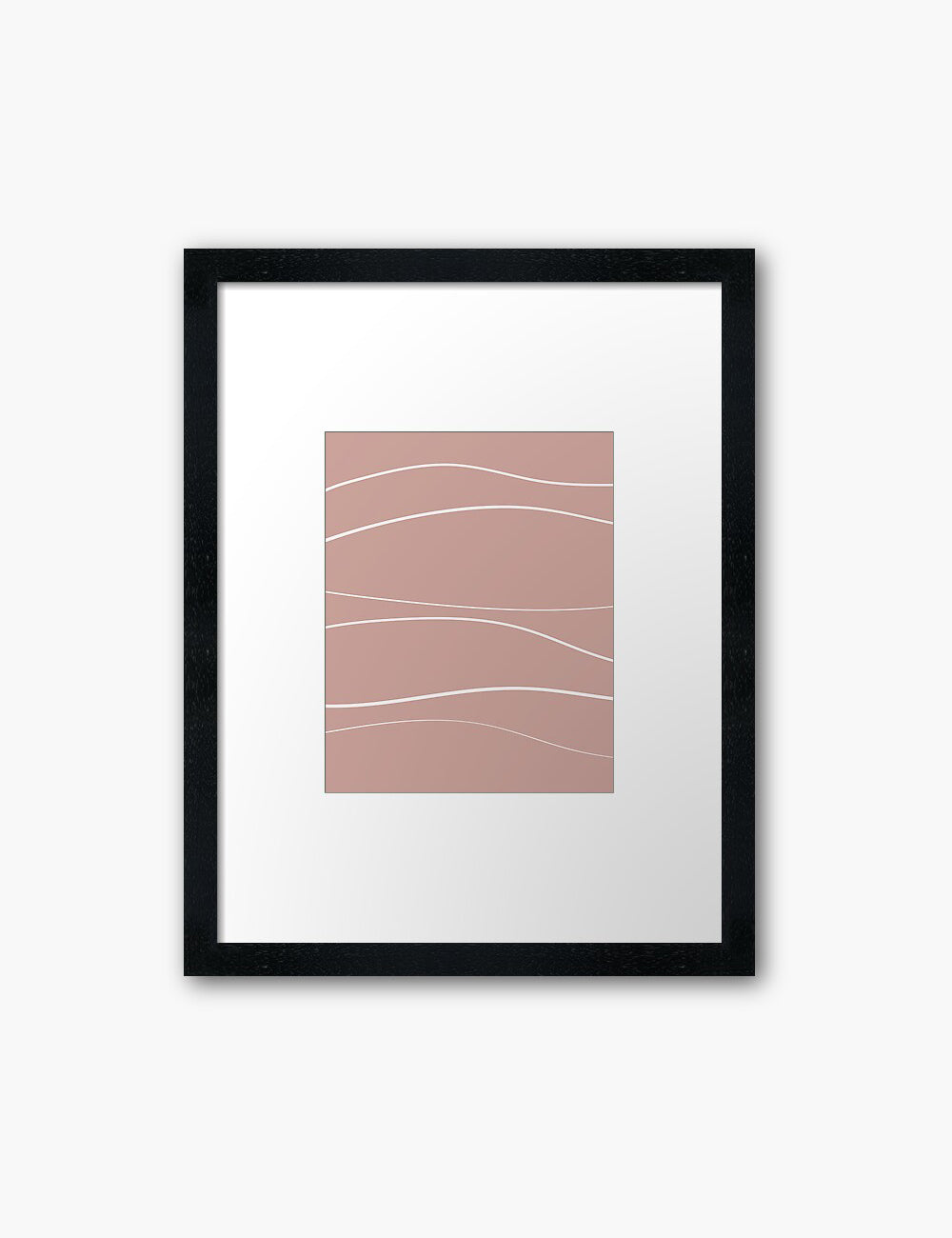 MINIMAL LINE ART. Abstract Waves. Boho. Blush. Rose. Pale Red. Printable Wall Art Illustration. - PAPER MOON Art & Design