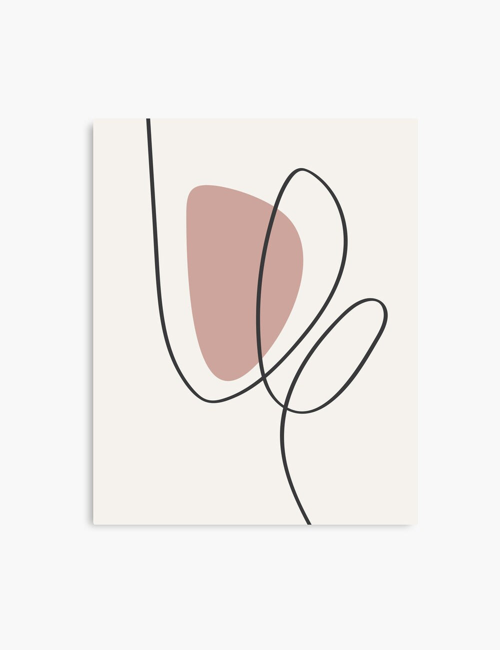 MINIMAL LINE ART. Abstract Shapes. Boho Aesthetic. Blush. Rose. Pale Red. Beige. Black. Printable Wall Art Illustration. - PAPER MOON Art & Design