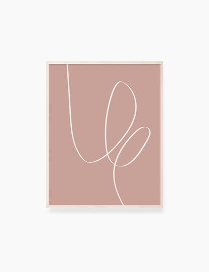 MINIMAL LINE ART. Abstract. Boho. Blush. Rose. Pale Red. Printable Wall Art Illustration. - PAPER MOON Art & Design