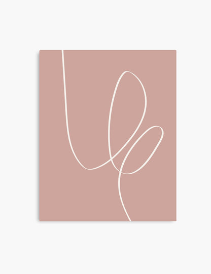 MINIMAL LINE ART. Abstract. Boho. Blush. Rose. Pale Red. Printable Wall Art Illustration. - PAPER MOON Art & Design