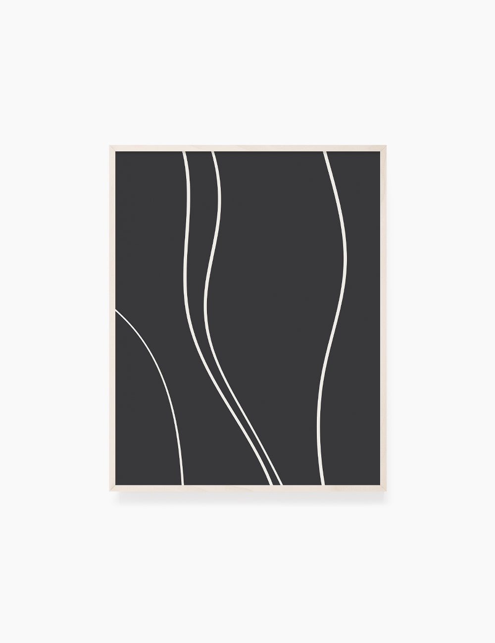 MINIMAL LINE ART. Abstract Waves. Boho. Black and White. Printable Wall Art Illustration. - PAPER MOON Art & Design