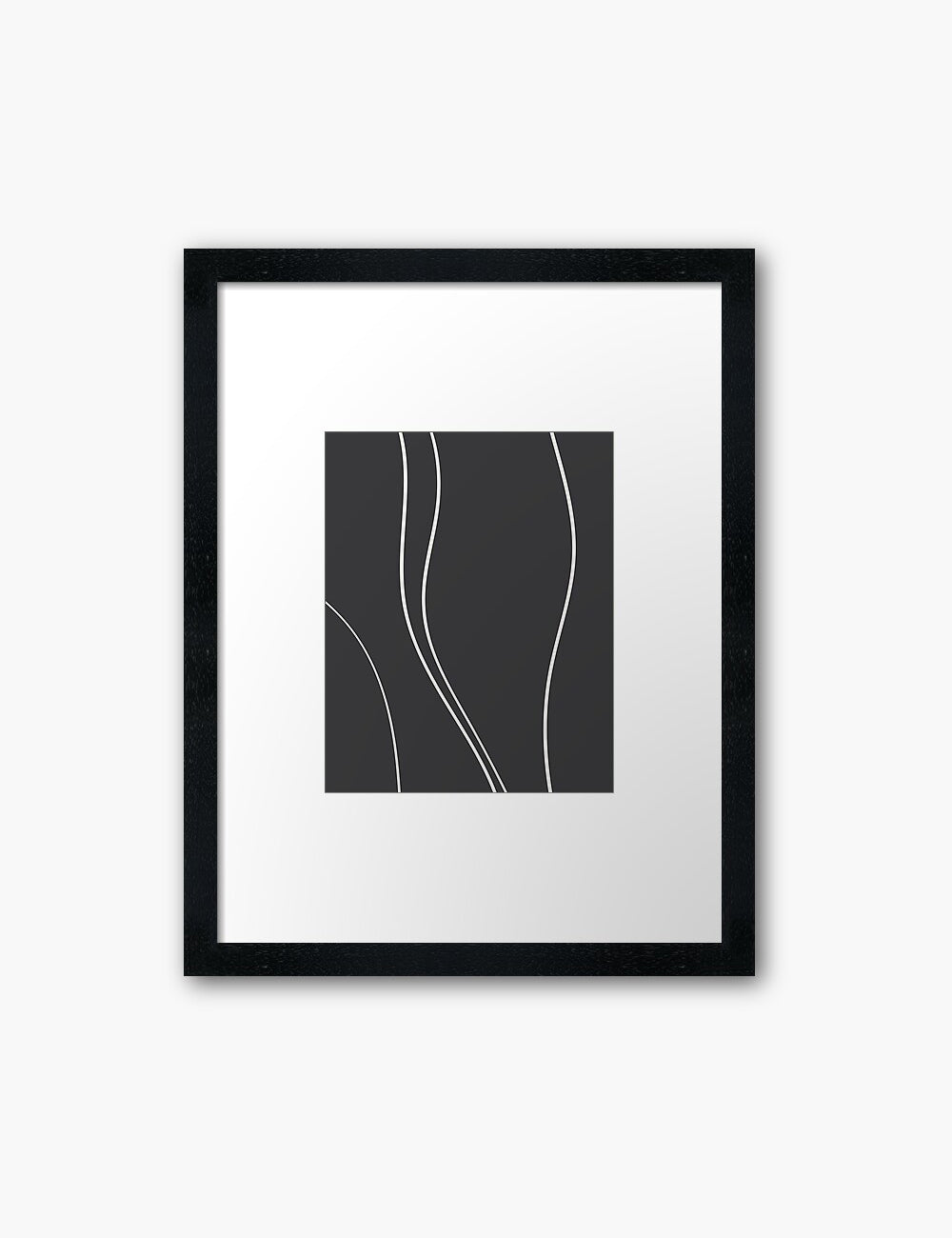 MINIMAL LINE ART. Abstract Waves. Boho. Black and White. Printable Wall Art Illustration. - PAPER MOON Art & Design