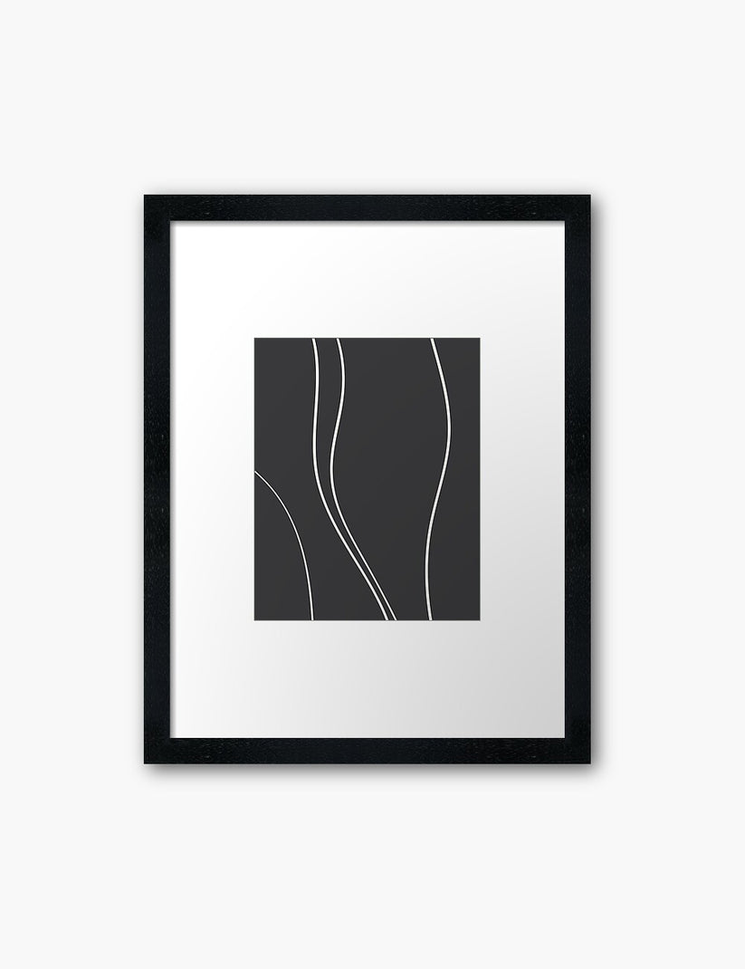 MINIMAL LINE ART. Abstract Waves. Boho. Black and White. Printable Wall ...