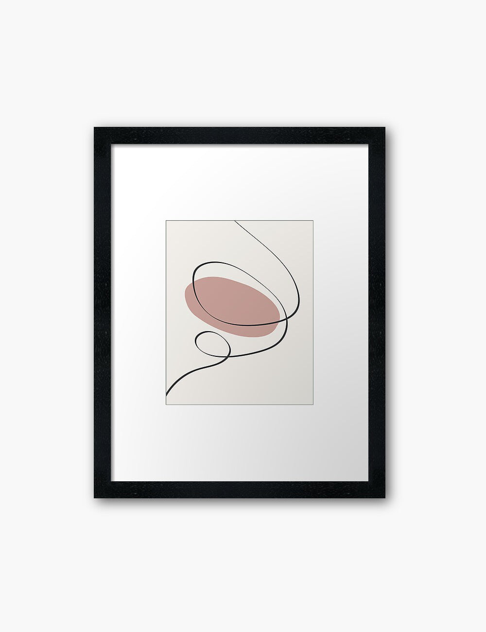 MINIMAL LINE ART. Abstract Shapes. Boho Aesthetic. Blush. Rose. Pale Red. Beige. Black. Printable Wall Art Illustration. - PAPER MOON Art & Design
