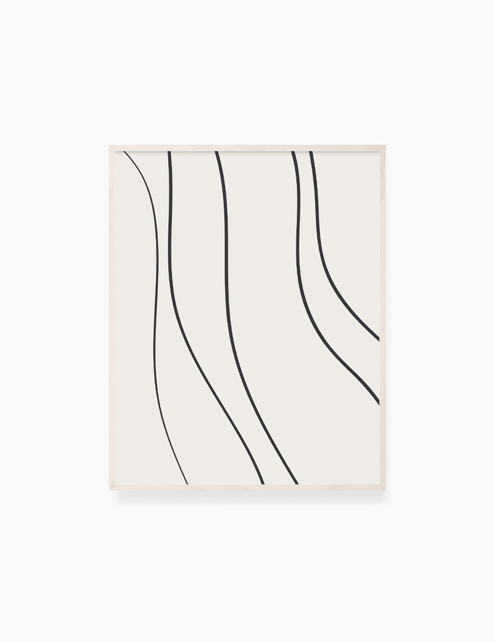 MINIMAL LINE ART. Abstract Waves. Boho. Beige. Black. Printable Wall Art Illustration. - PAPER MOON Art & Design