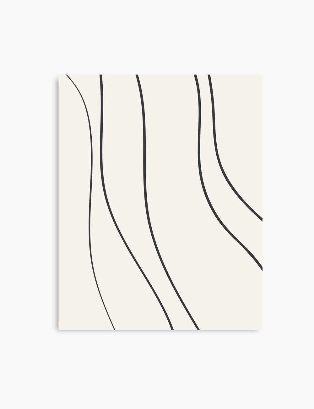 MINIMAL LINE ART. Abstract Waves. Boho. Beige. Black. Printable Wall Art Illustration. - PAPER MOON Art & Design