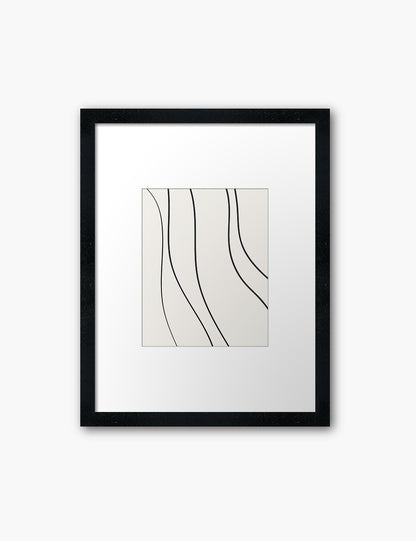 MINIMAL LINE ART. Abstract Waves. Boho. Beige. Black. Printable Wall Art Illustration. - PAPER MOON Art & Design