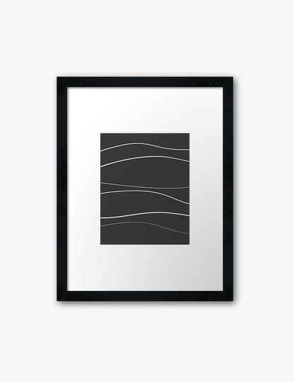MINIMAL LINE ART. Abstract Waves. Boho. Black and White. Printable Wall Art Illustration. - PAPER MOON Art & Design