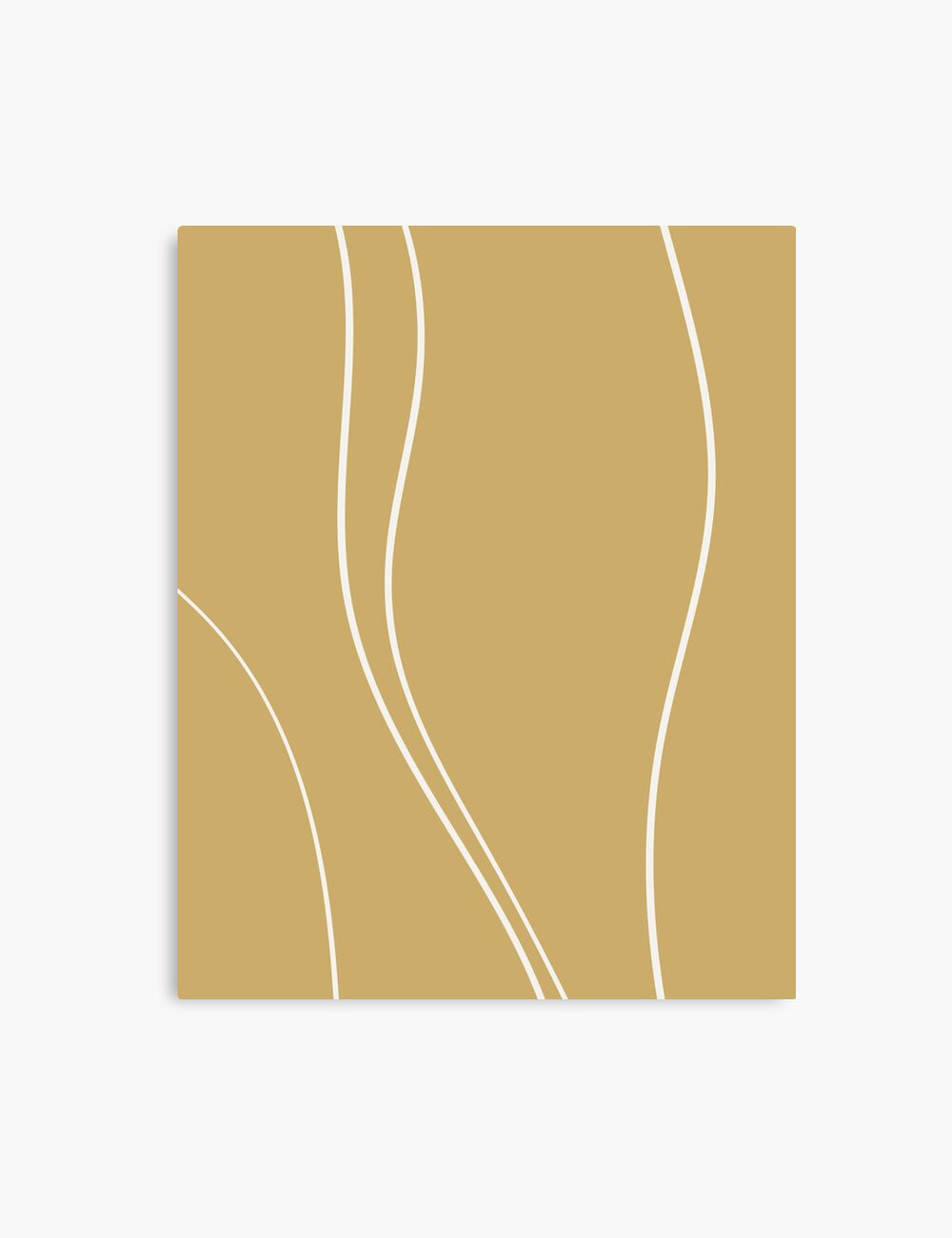 MINIMAL LINE ART. Abstract Waves. Boho. Yellow Gold. Printable Wall Art Illustration. - PAPER MOON Art & Design