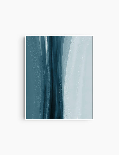 WATERCOLOR ABSTRACT. Blue Aesthetic. Abstract Watercolor Painting. Printable Wall Art. - PAPER MOON Art & Design