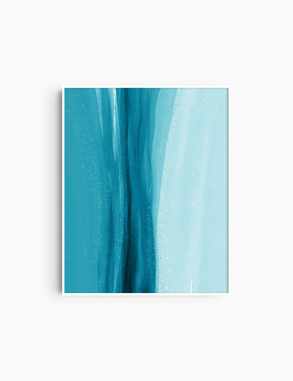 WATERCOLOR ABSTRACT. Bright Blue Aesthetic. Abstract Watercolor Painting. Printable Wall Art. - PAPER MOON Art & Design