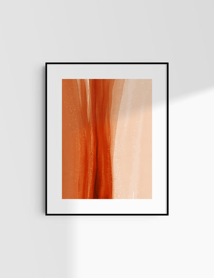 WATERCOLOR ABSTRACT. Burnt Orange Aesthetic. Abstract Watercolor Painting. Printable Wall Art. - PAPER MOON Art & Design