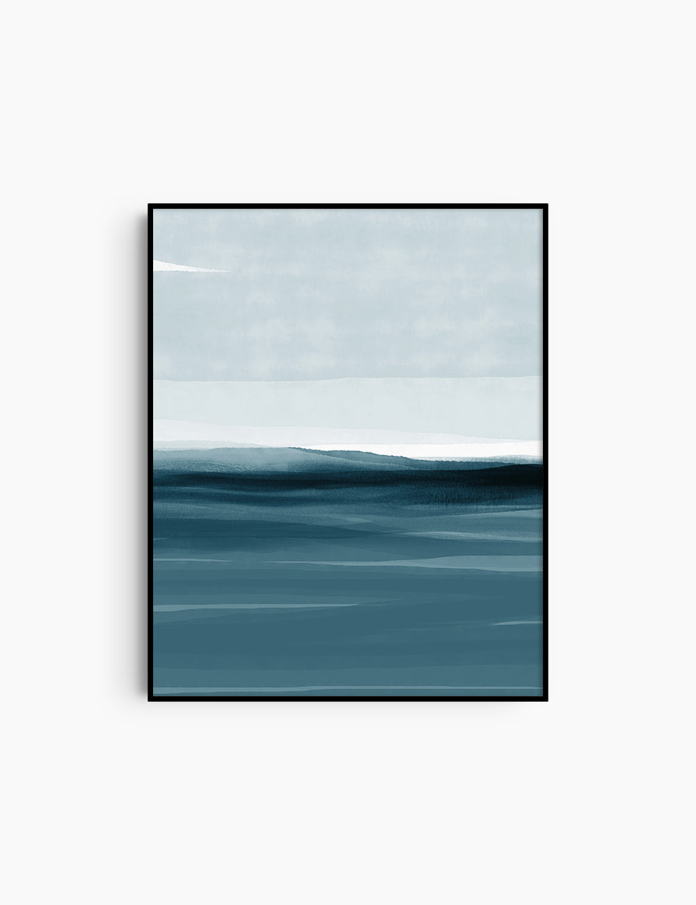 ABSTRACT WATERCOLOR LANDSCAPE. Blue. Ocean. Sea. Aesthetic. Minimalist. Printable Wall Art. - PAPER MOON Art & Design
