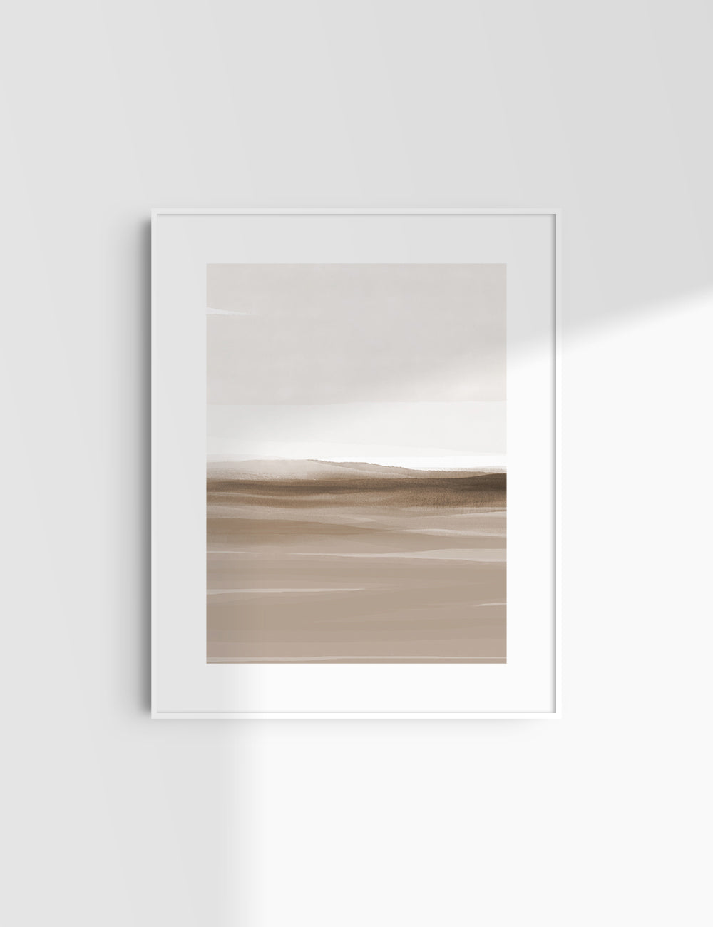 ABSTRACT WATERCOLOR LANDSCAPE. Brown Beige. Desert. Aesthetic. Minimalist. Printable Wall Art. - PAPER MOON Art & Design