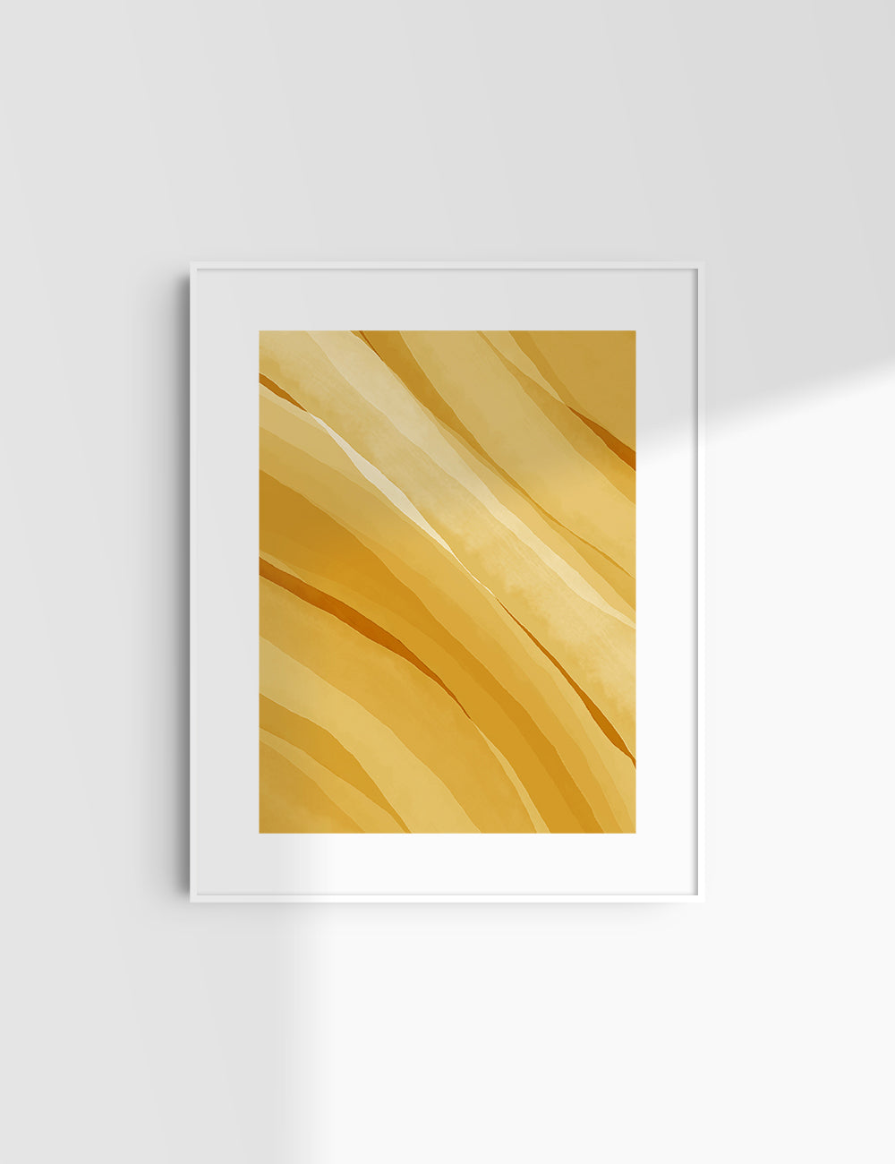 YELLOW GOLD WATERCOLOR ABSTRACT. Aesthetic. Minimalist. Abstract Watercolor Painting. Printable Wall Art. - PAPER MOON Art & Design