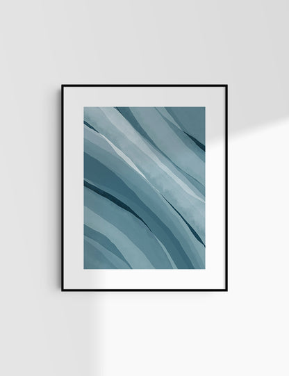BLUE WATERCOLOR ABSTRACT. Aesthetic. Minimalist. Abstract Watercolor Painting. Printable Wall Art. - PAPER MOON Art & Design
