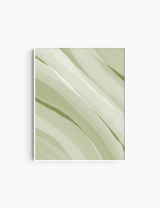 LIGHT GREEN WATERCOLOR ABSTRACT. Aesthetic. Minimalist. Abstract Watercolor Painting. Printable Wall Art. - PAPER MOON Art & Design