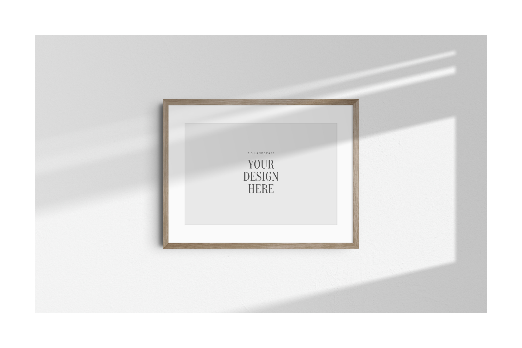 Frame Mockup 3:4 Landscape | Horizontal Frame Mockup | Wood Frame ...