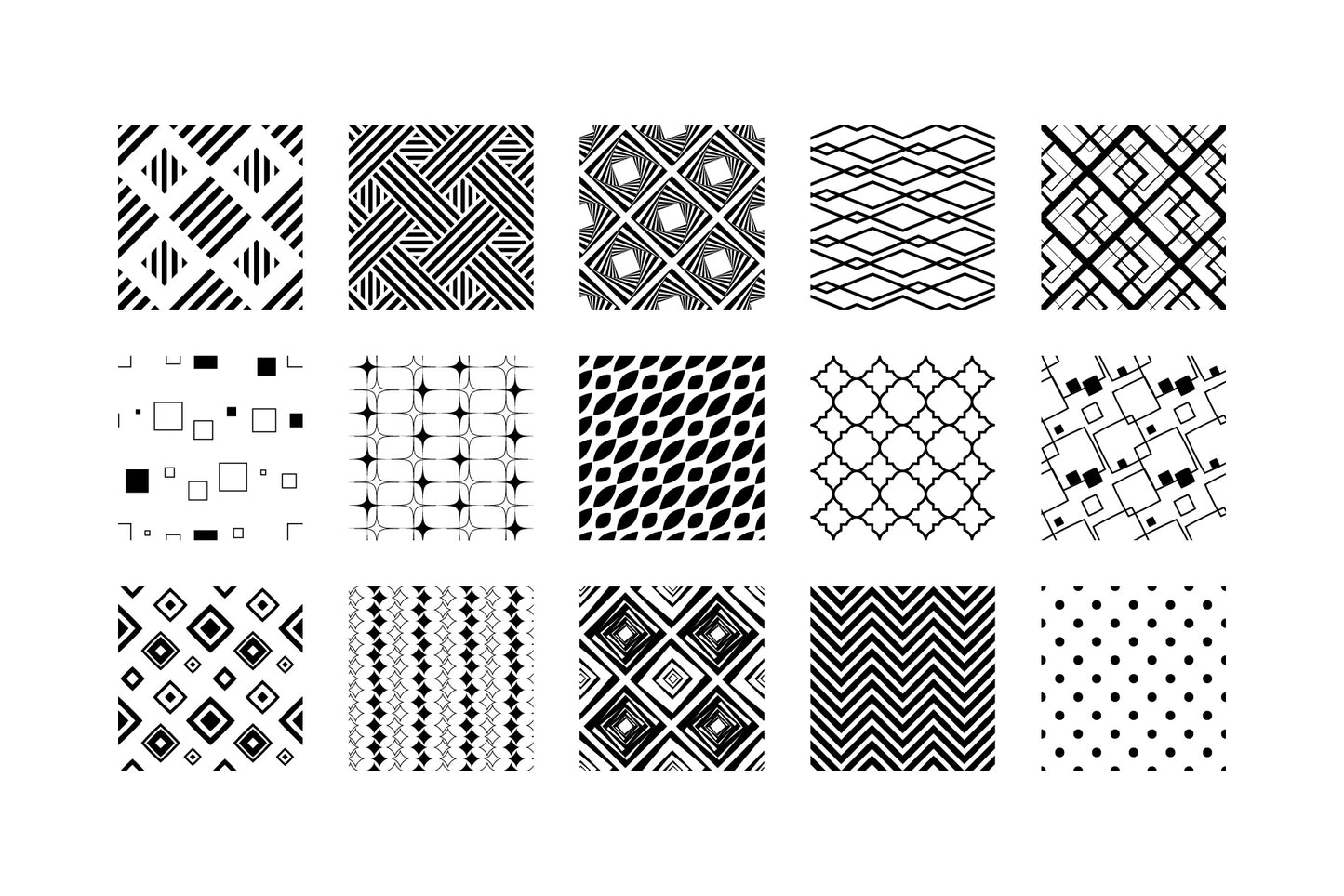 Geometric Patterns 01 Seamless Geometric Vector Patterns