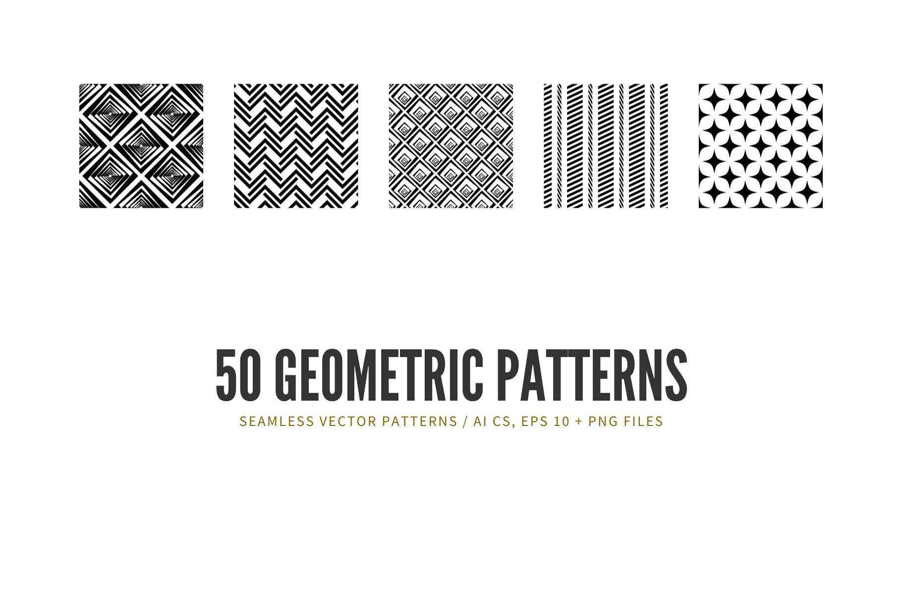 50 Geometric Seamless Vector Patterns 01 Geometric Patterns – PAPER MOON  Art & Design