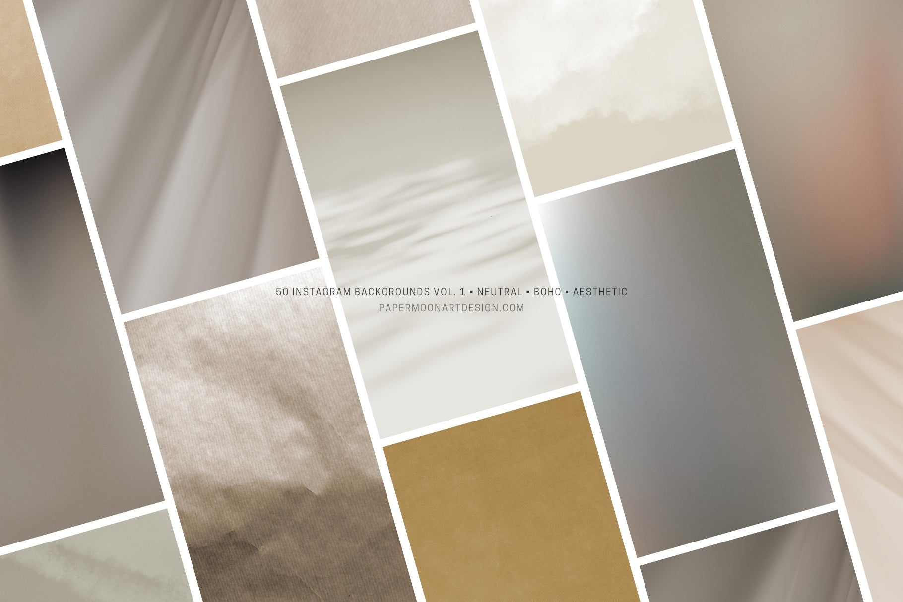 Instagram Story Backgrounds 01 Neutral Boho Aesthetic IG Social Media Backgrounds