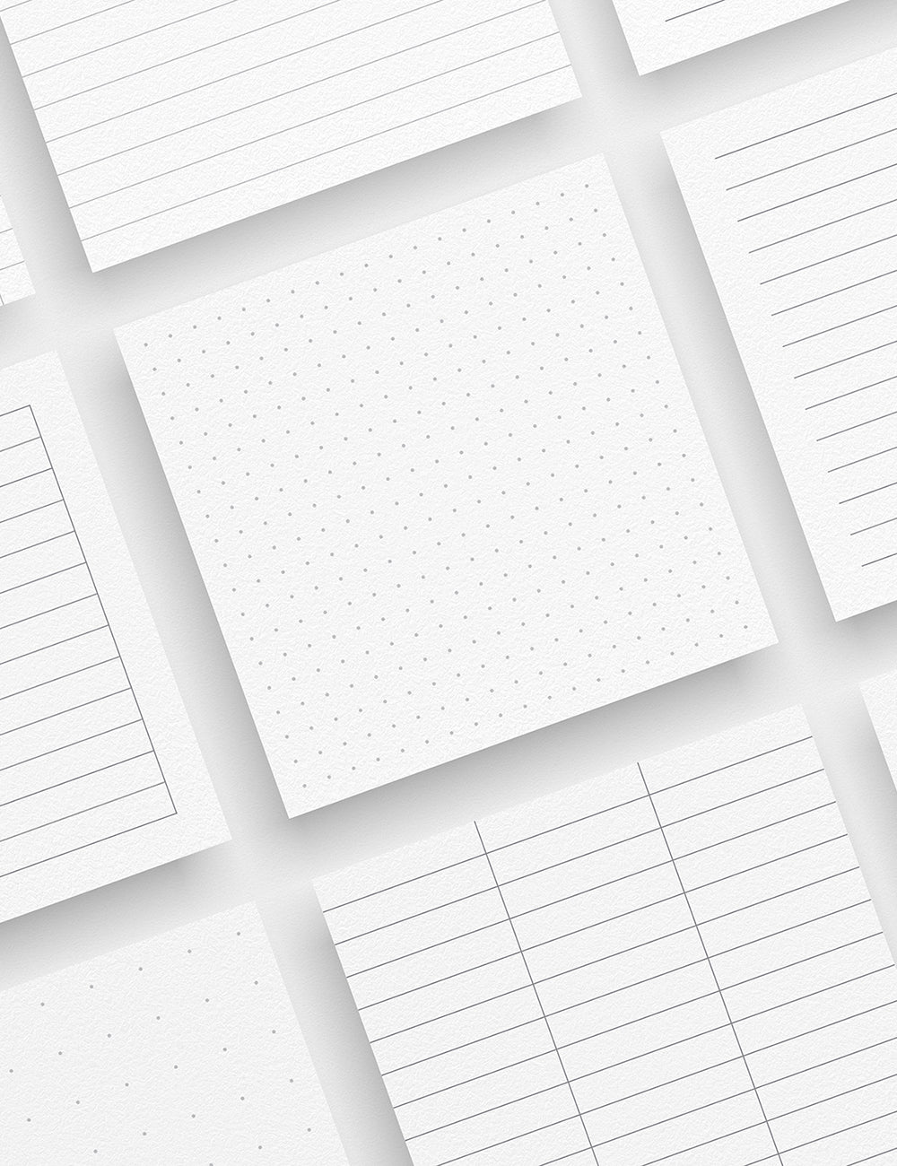 Printable Notes and Memo Cards | 3x3 | Printable Journal & Planner Cards | Notes | Lined, Dotted, Grid | Minimal Aesthetic | Clean Design | PAPER MOON Art & Design