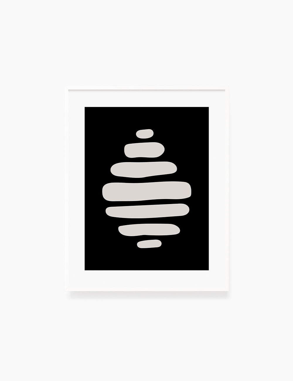 Black and Beige Minimalist Art. Abstract Shapes.