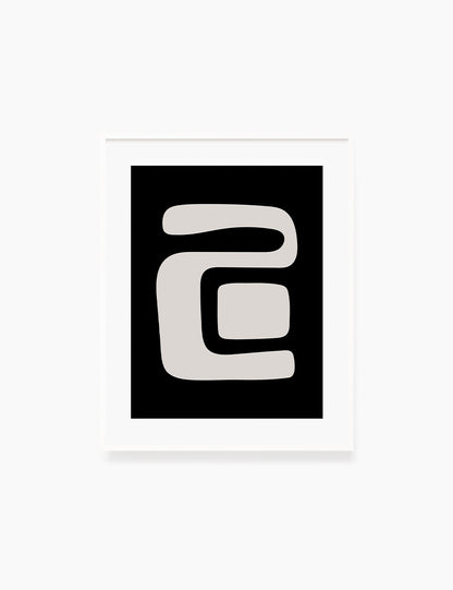 Black and Beige Minimalist Art. Abstract Shapes.