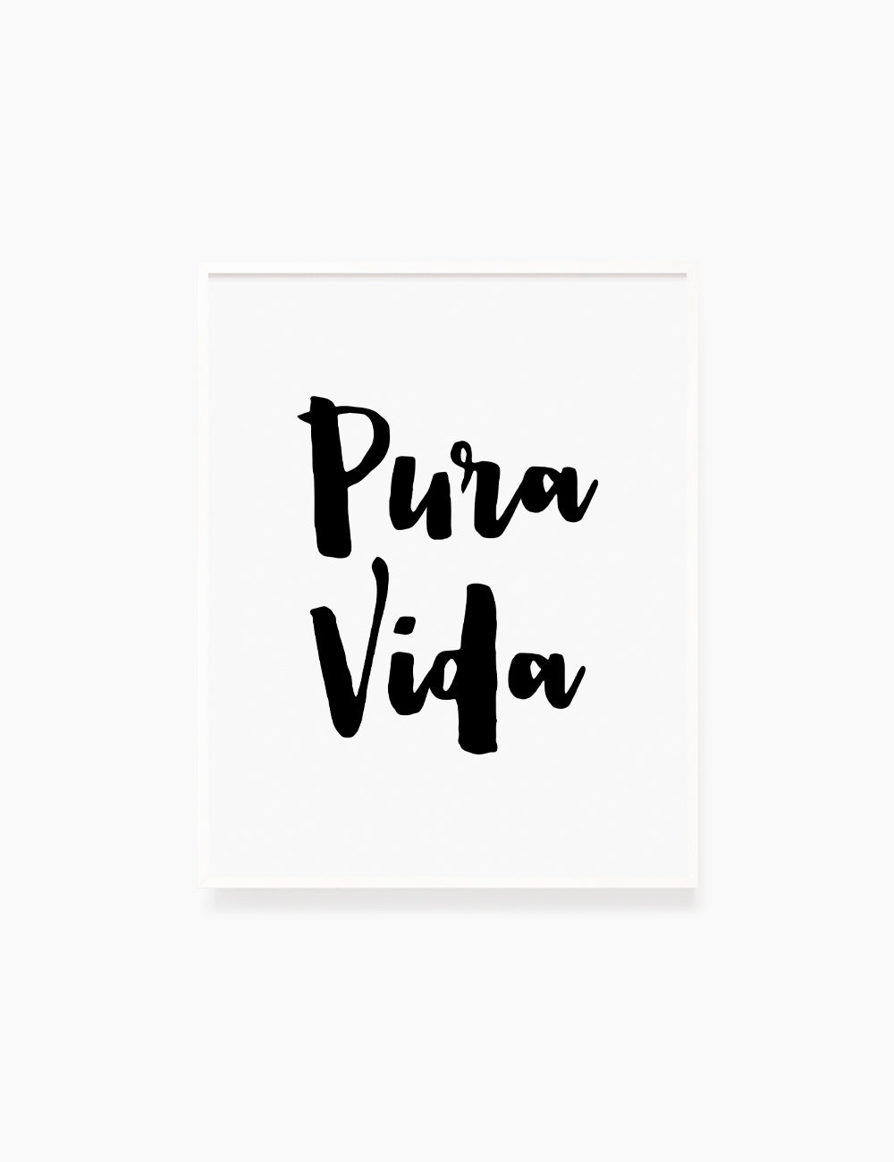 Printable Wall Art Quote: PURA VIDA Printable Poster. Inspirational Quote. Motivational Quote. WA006 - Paper Moon Art & Design