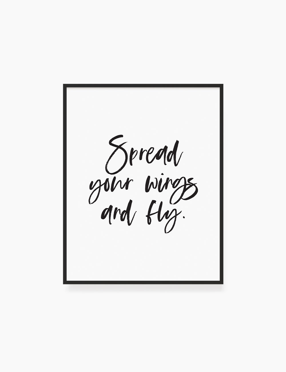 Printable Wall Art Quote: SPREAD YOUR WINGS AND FLY. Printable Poster. Inspirational Quote. Motivational Quote. WA008 - Paper Moon Art & Design
