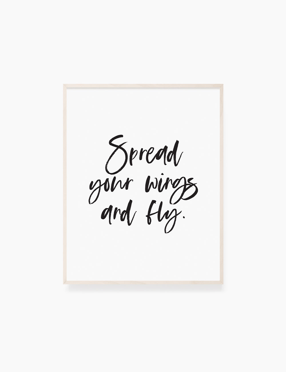 Printable Wall Art Quote: SPREAD YOUR WINGS AND FLY. Printable Poster. Inspirational Quote. Motivational Quote. WA008 - Paper Moon Art & Design