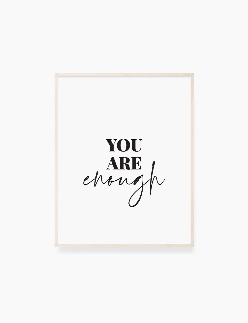 Printable Wall Art Quote: YOU ARE ENOUGH. Printable Poster. Inspirational Quote. Motivational Quote. WA009 - Paper Moon Art & Design