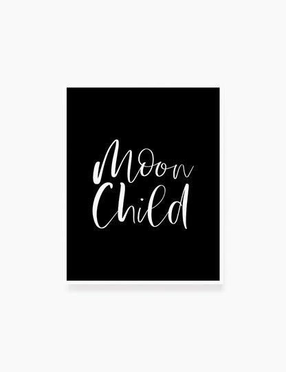 Printable Wall Art Quote: MOON CHILD. Printable Poster. Boho Quote. Astrology Quote. - Paper Moon Art & Design
