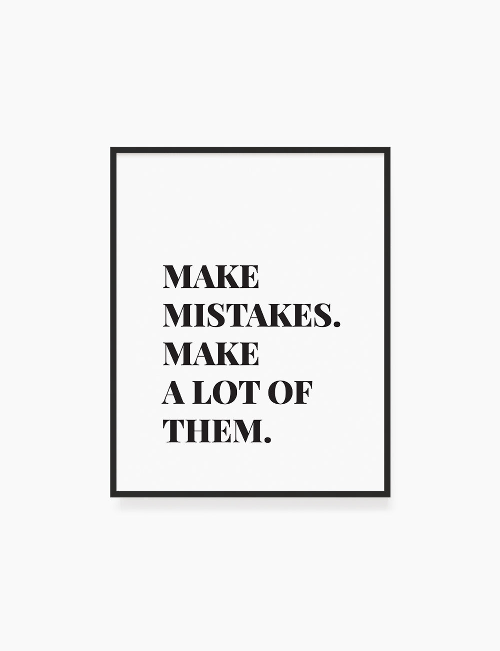 Printable Wall Art Quote: MAKE MISTAKES Printable Poster. Inspirational Quote. Motivational Quote. WA012 - Paper Moon Art & Design