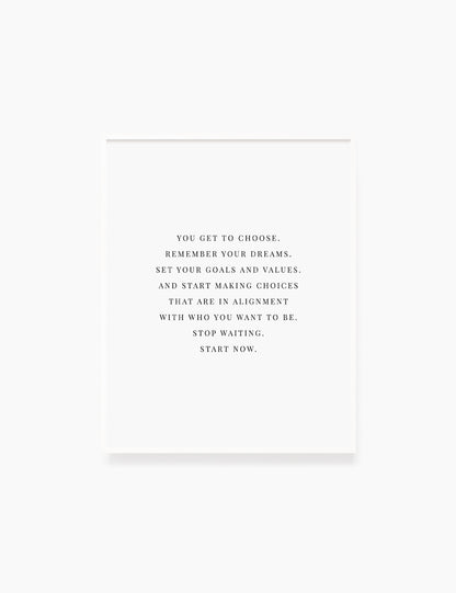 Printable Wall Art Quote: START NOW Printable Poster. Inspirational Quote. Motivational Quote. WA013 - Paper Moon Art & Design