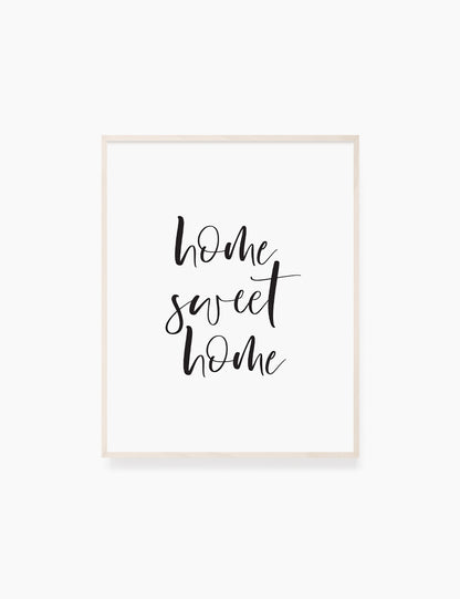 Printable Wall Art Quote: HOME SWEET HOME Printable Poster. WA016 - Paper Moon Art & Design